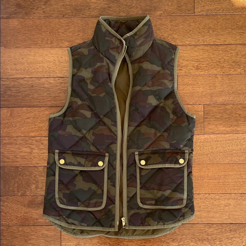 J. Crew Camouflage Puffer Vest